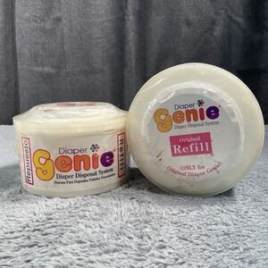 Lot Of 2 Vintage 1994 Diaper Genie Twist Away Disposable System Refill Mondial